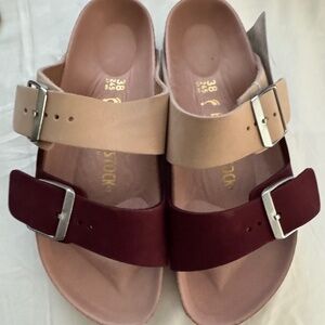 Birkenstock 2 strap size 38 nwt nubuck